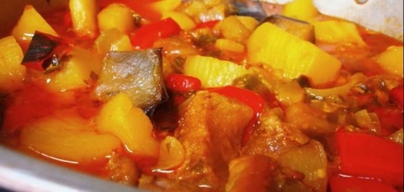 Жаркое из свинины с овощами