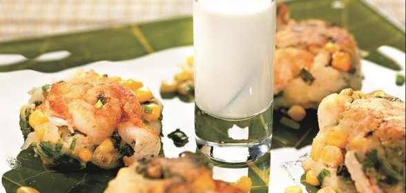 Котлеты из креветок и кукурузы