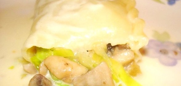 Вареники с капустой и грибами