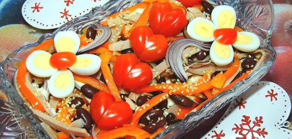 Салат с бужениной