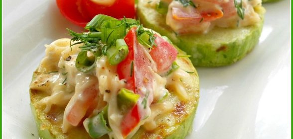 Закуска из кабачков с сыром и помидорами