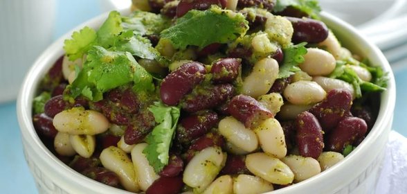 Салат из фасоли с апельсиновой заправкой