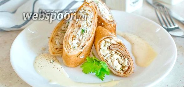Блины с курицей и яйцом