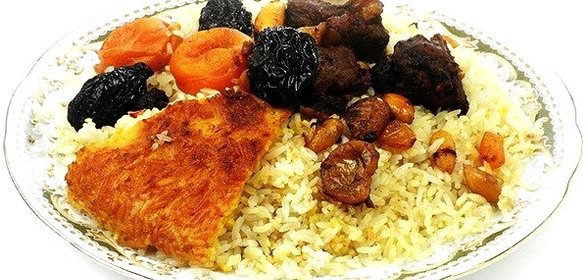 Азербайджанский плов с бараниной и каштанами