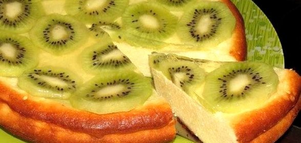 Творожная запеканка с киви