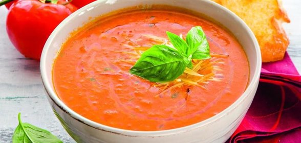 Томатный суп с базиликом