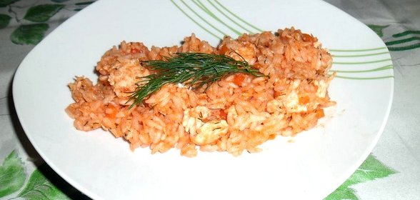 Рис с мясом и имбирем
