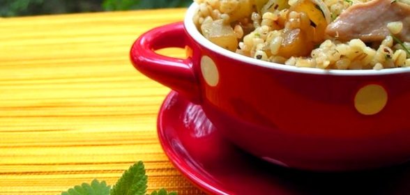 Булгур с курицей и овощами