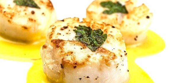 Морские гребешки с петрушкой
