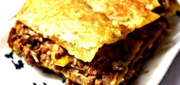 Лазанья с чеддером