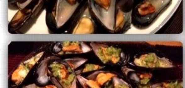 Мидии с чесночной заправкой