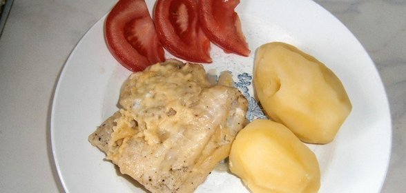 Треска запеченная с пармезаном