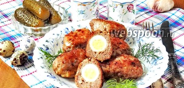 Котлеты с перепелиными яйцами