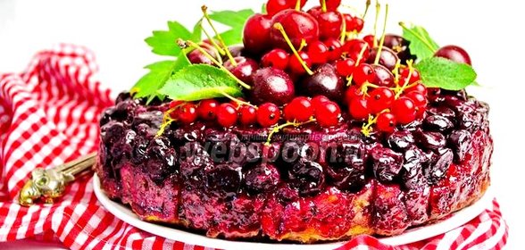 Французский пирог с вишней