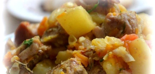 Рагу с кабачками и свининой