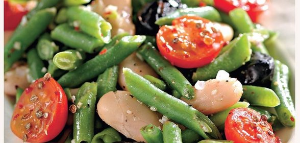 Теплый фасолевый салат