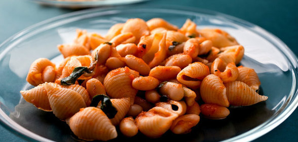 Паста с фасолью и индейкой