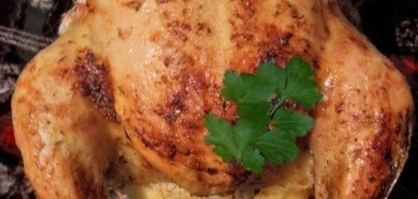 Цыпленок под лимонно-сырным соусом