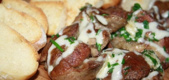 Куриная печень в сыре