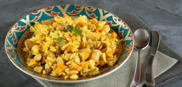 Плов с фасолью