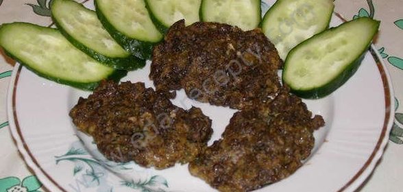 Котлеты печеночные в микроволновке