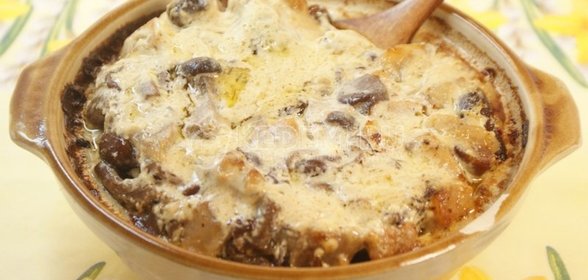 Жаркое с стручковой фасолью и опятами