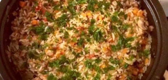 Грибное ризотто с овощами