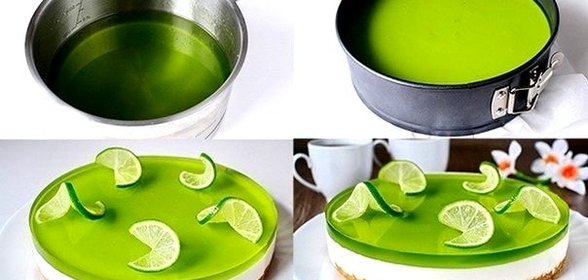 Торт желейный с печеньем без выпечки