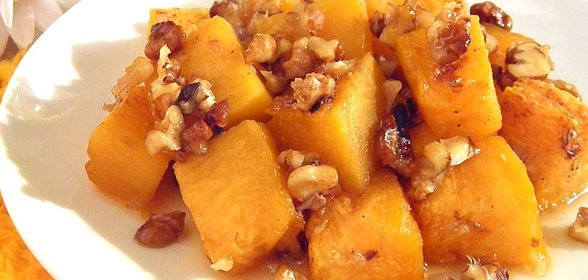 Тыква с сахаром в духовке