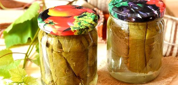 Маринованные виноградные листья
