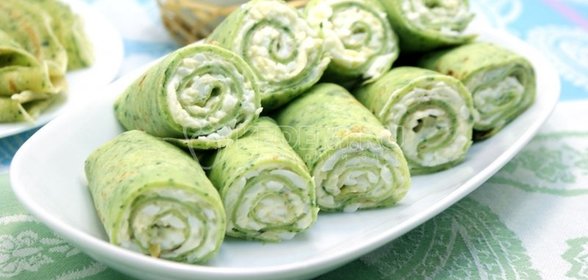 Блины со шпинатом