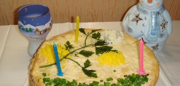 Торт наполеон закусочный