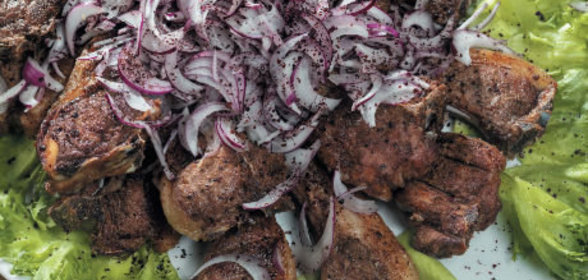 Шашлык из бараньей корейки (по рецепту Сталика Ханкишиева)