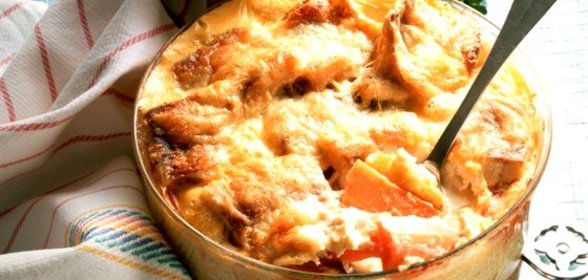 Соленая треска и картофельное пюре, запеченные с майонезом
