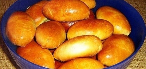 Пирожки на кефире в духовке без дрожжей