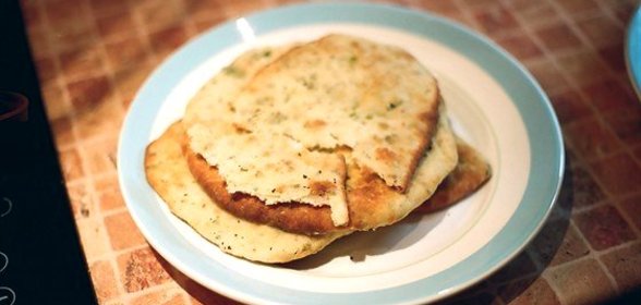 Лепешки с кинзой