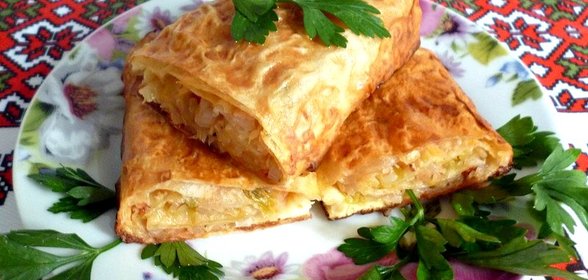 Пирог с капустой из лаваша