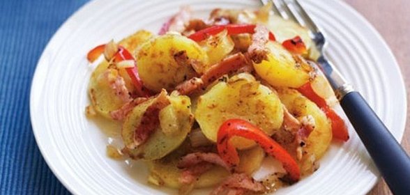 Картофель с беконом
