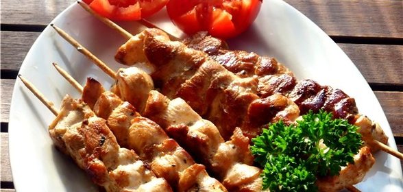 Шашлык из курицы в духовке