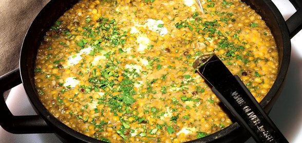 Чечевица с горгонзолой