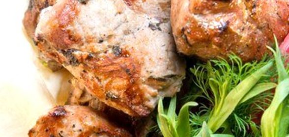 Говяжьи шашлыки в песто из кинзы
