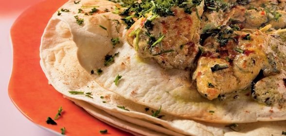 Тортилья с куриным карри