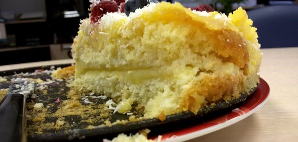 Кукурузно-лимонный торт