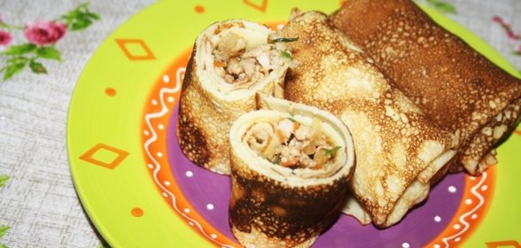 Блинчики с курицей