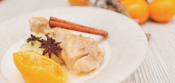 Запеченные куриные голени с мандарином и специями