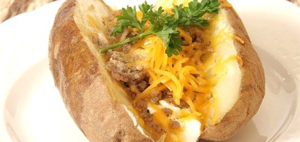 Картофель с мясным фаршем