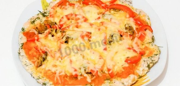 Пицца без муки диетическая