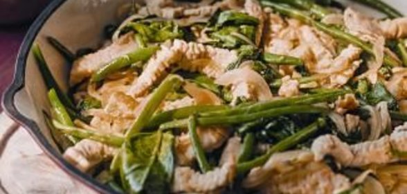 Рагу из индейки с зеленой фасолью