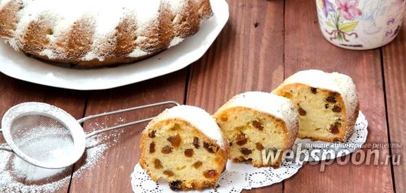 Кекс ванильный с изюмом