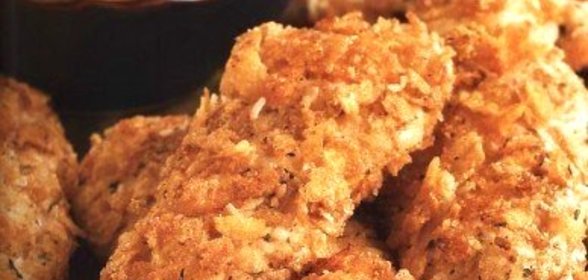 Куриное филе в кукурузных хлопьях